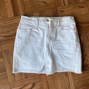 Frame White denim Skirt